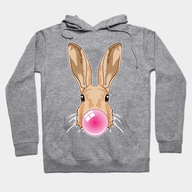 Bunny with Chewing gum Hoodie by Markus Schnabel